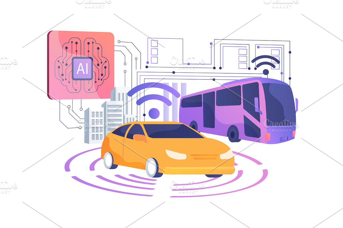 Smart City Infrastructure with IoT, a Technology Illustration by Visual Generation