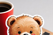 “Cute Coffee Bear Stickers” bundle, an Illustration by ETARA by Mea Hau (Thumbnail 5 of 6)