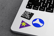 Sticker Mockup On Macbook, a Merchandise Mockup by SLAB! Design (Thumbnail 6 of 8)