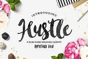 50%Off-Hustle Brush + Bonus, a Script Font by Graphic Box (Thumbnail 1 of 12)