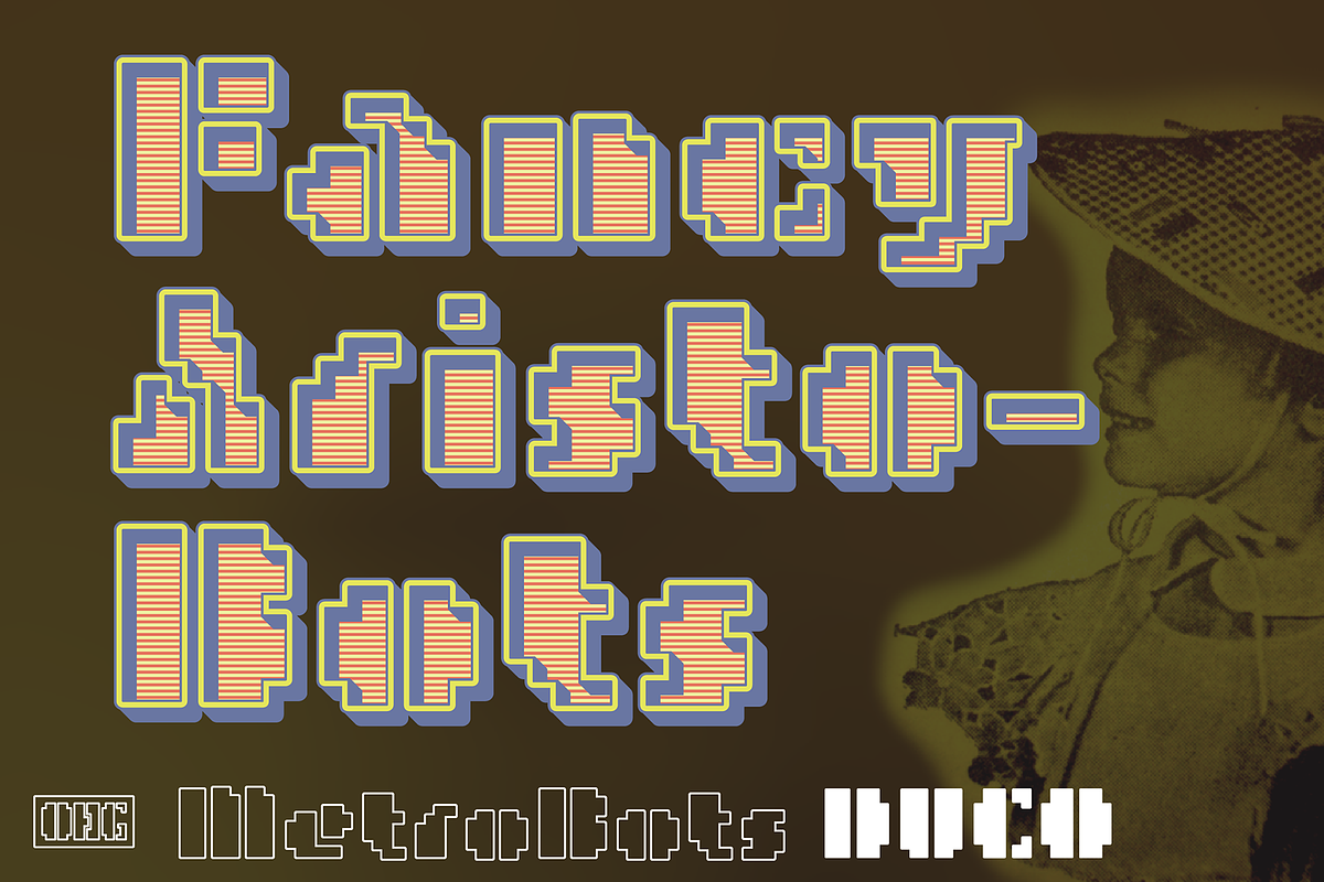 MetroBots Chrome, a Font by Our House Graphics Inc. (Photo 2 of 16)
