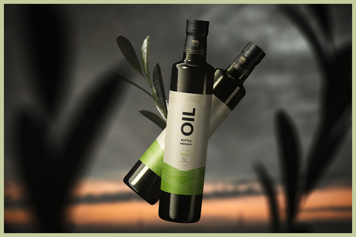 Olive Oil Bottle Mockup, a Packaging Mockup by AY Mock-Ups (Photo 8 of 10)
