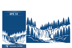 Majestic Mountain Landscape Graphic, a Decorative Illustration by CarWrap design