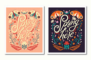 Spring is Here poster design, an Animal Illustration by Blue Lela Design (Thumbnail 1 of 3)