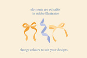 Ribbons & Bows Hand Drawn Clipart, a Decorative Illustration by Ginny and Sam (Thumbnail 6 of 8)