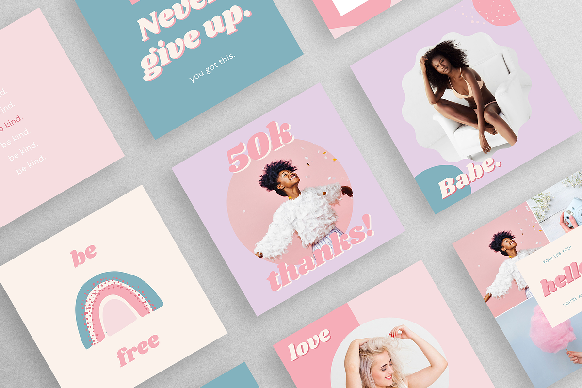 Cotton Candy Instagram Template, a Social Media Template by thetrendytemplate (Photo 3 of 5)