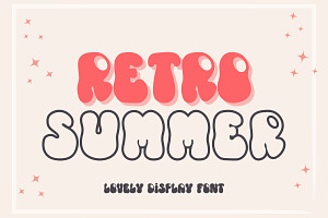 Retro Summer | Groovy Font, a Handwritten Font by AnningArts