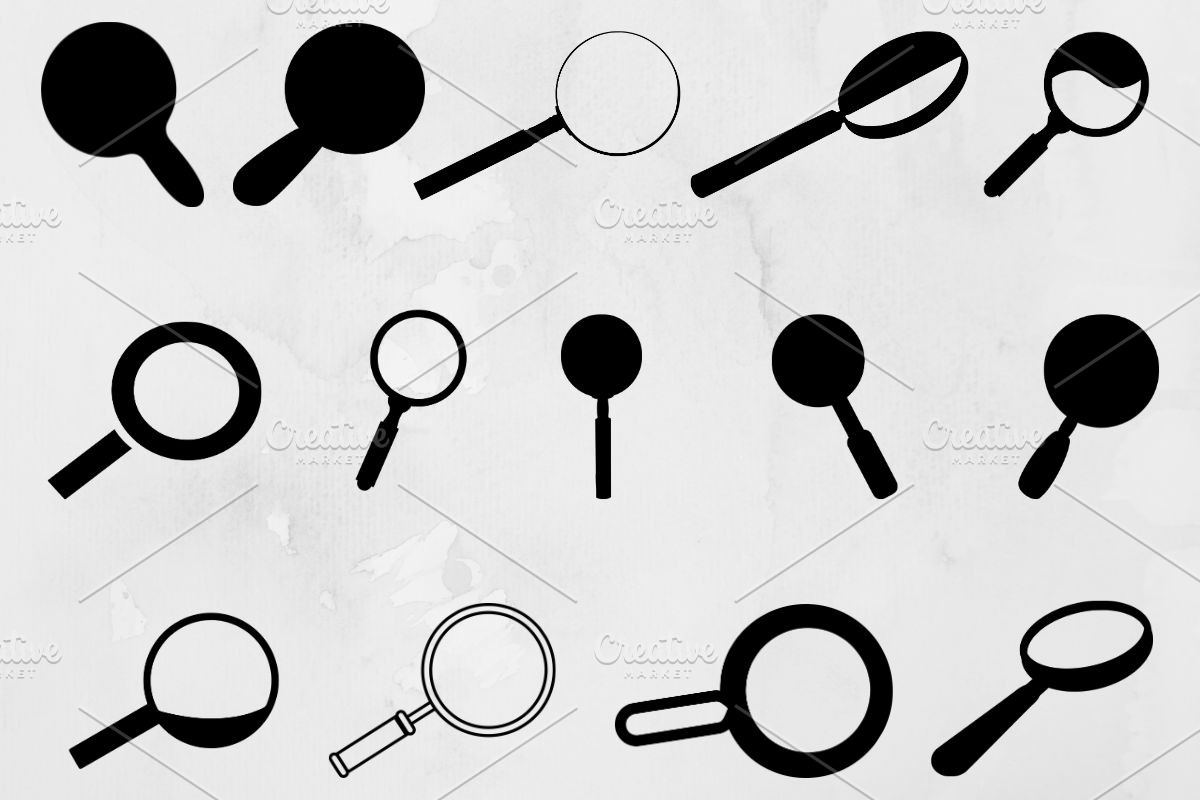 Magnifying Glass Silhouette SVG, an Object Illustration by newminddesign (Photo 1 of 3)