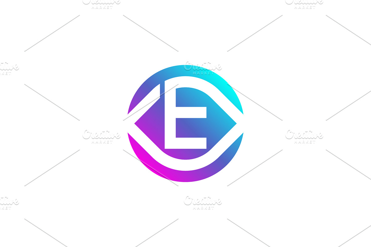 Initial letter E eye vision logo, a Branding & Logo Template by Rasagama Studio