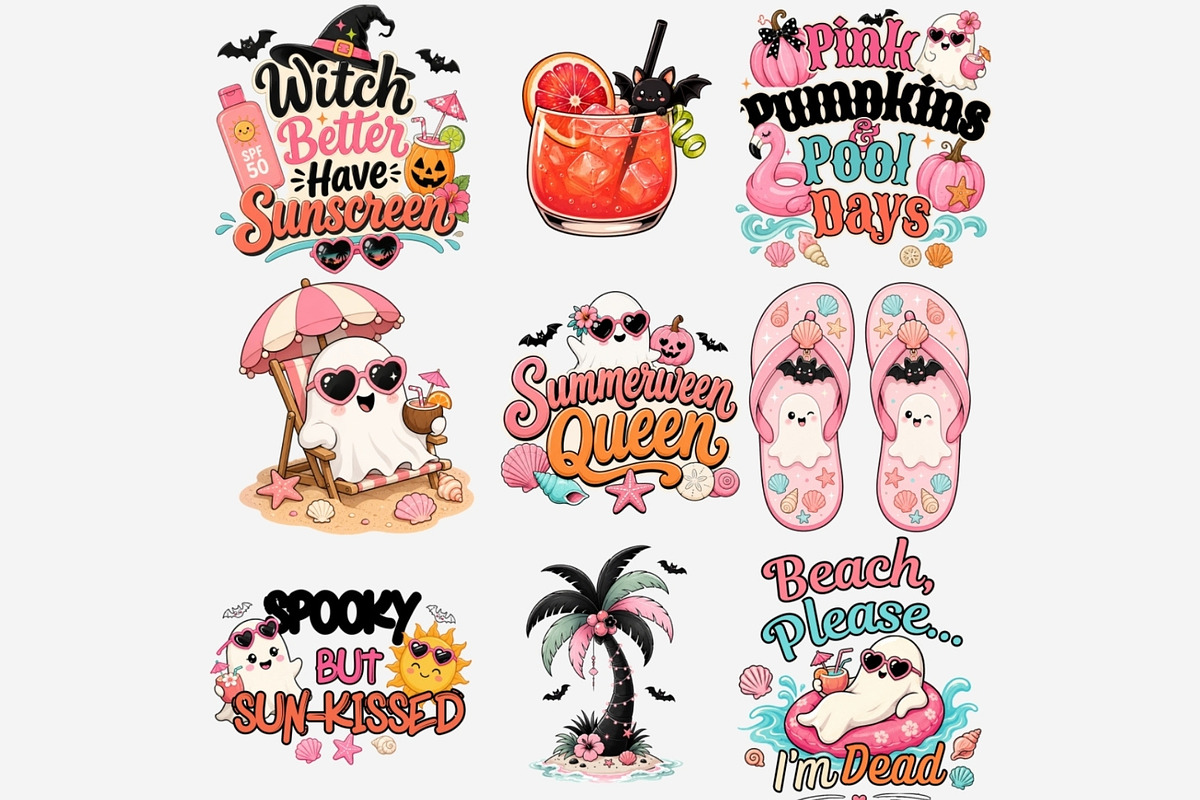 Summerween Clipart PNG Bundle, a Seasonal Illustration by Tanya Kart (Photo 10 of 13)