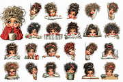 Whimsical Girl Peeking Clipart, an Illustration by Libby Wishes (Thumbnail 2 of 7)