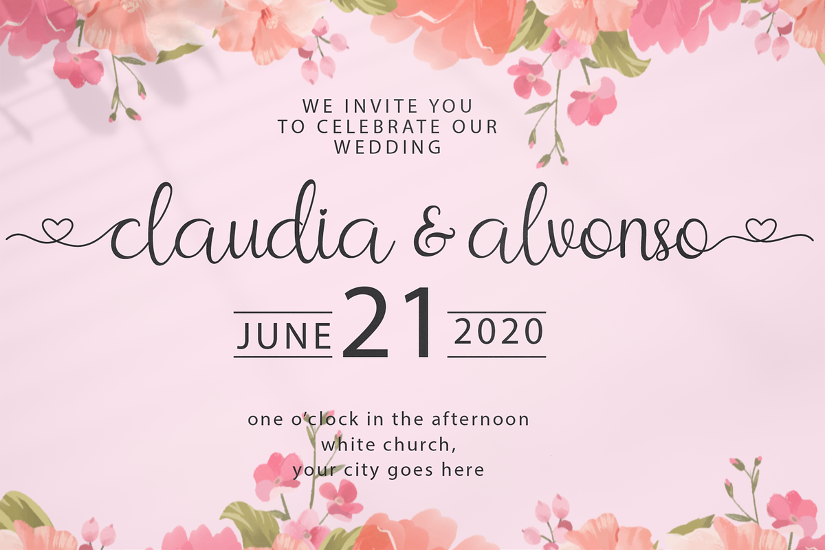Romantic Couple / modern calligraphy preview 5