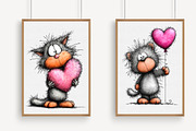 Cute Animal Valentine Love Set Clipa, an Illustration by Libby Wishes (Thumbnail 5 of 6)