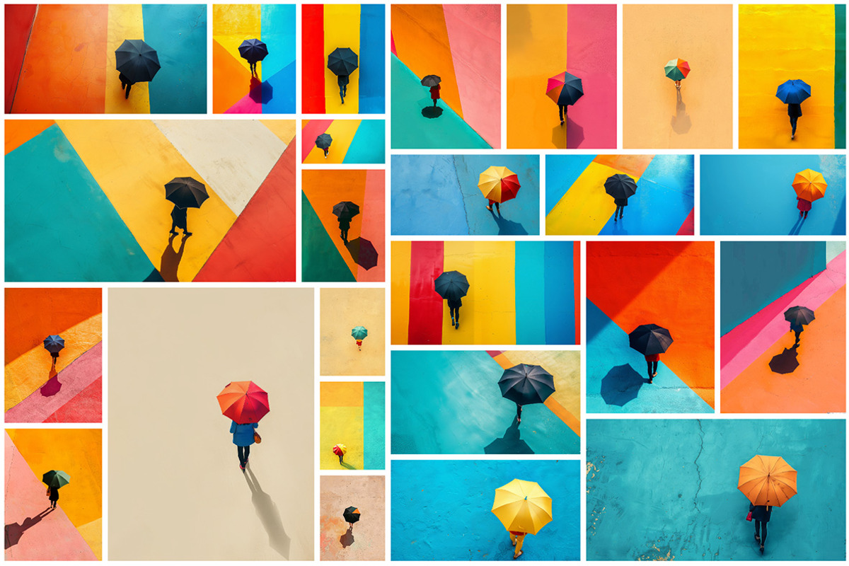116 Umbrellas, a Background Photo by Handmadefont (Photo 6 of 14)