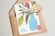 Bouquet of flowers in vase, a Decorative Illustration by Good Studio (Thumbnail 3 of 3)