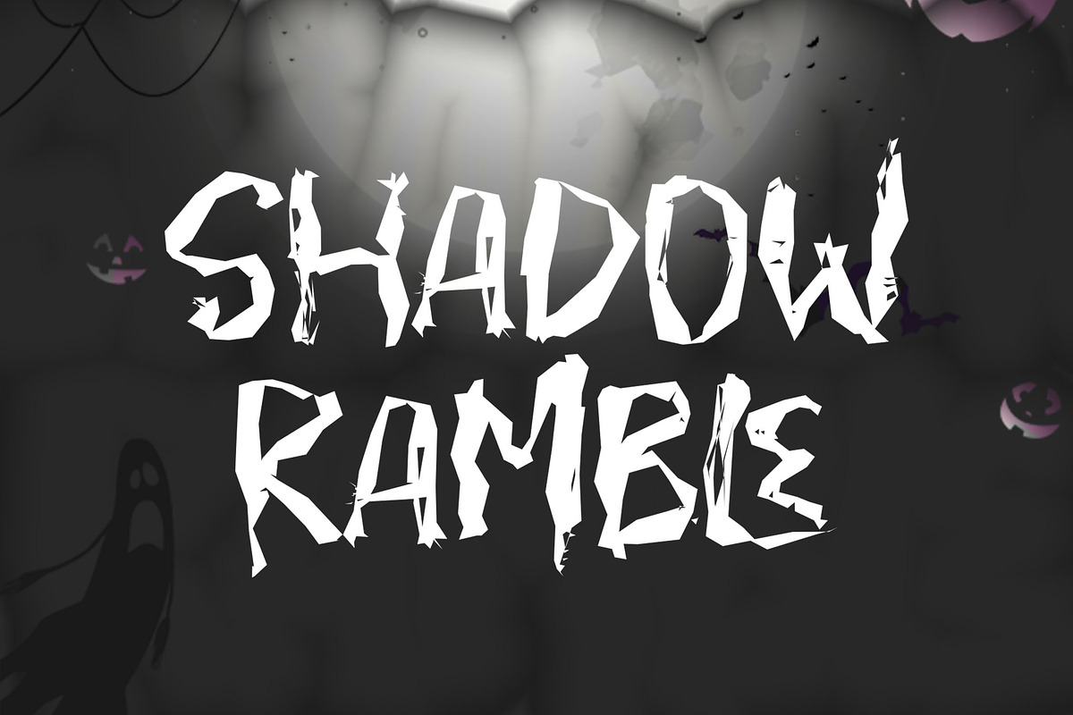SHADOW RAMBLE - Halloween Font, a Font by NTC Graphic (Photo 1 of 8)