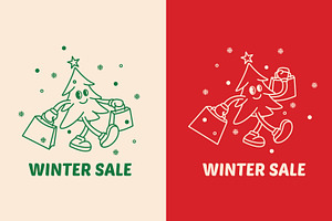 Spruce Tree Holiday Winter Sale, a Branding & Logo Template by Signatoro