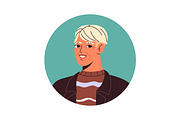 Happy people portraits, avatars set, a Person Illustration by PaperTrident (Thumbnail 5 of 10)