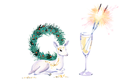Watercolor Christmas clipart set, a Decorative Illustration by masha gross (Thumbnail 2 of 3)