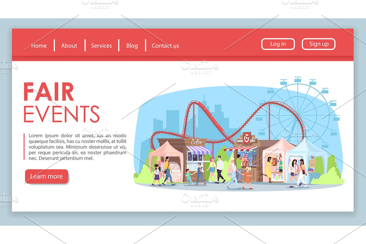 Fair events landing page, a Landing Page Template by IMG Visuals