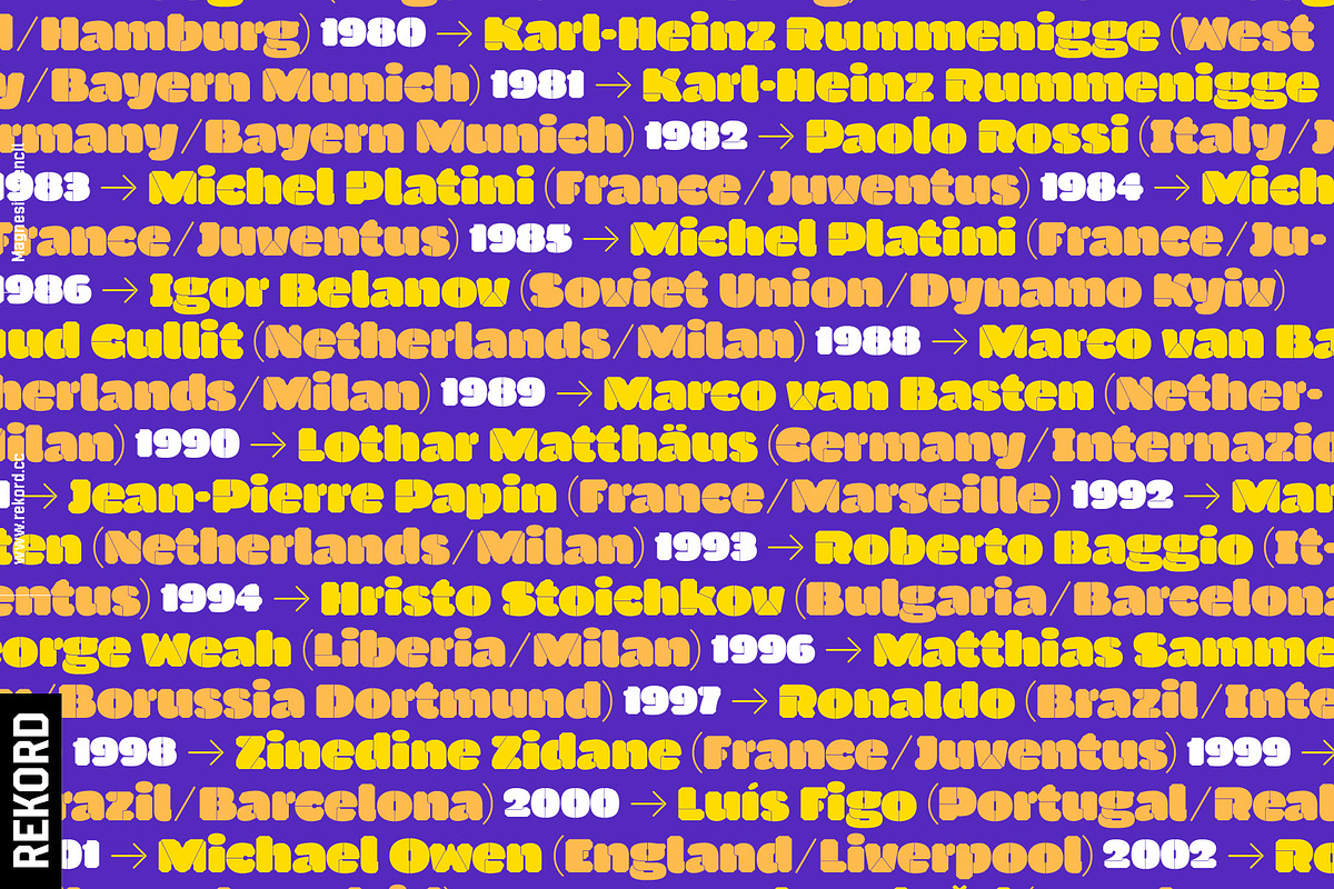 Magnesit Stencil Display Fonts, a Sans Serif Font by REKORD (Photo 14 of 14)