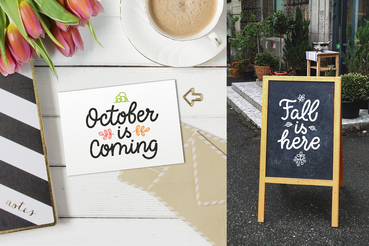Autumn Collection, vector letterings, an Illustration by Nina's Illustration Shop (Photo 5 of 5)