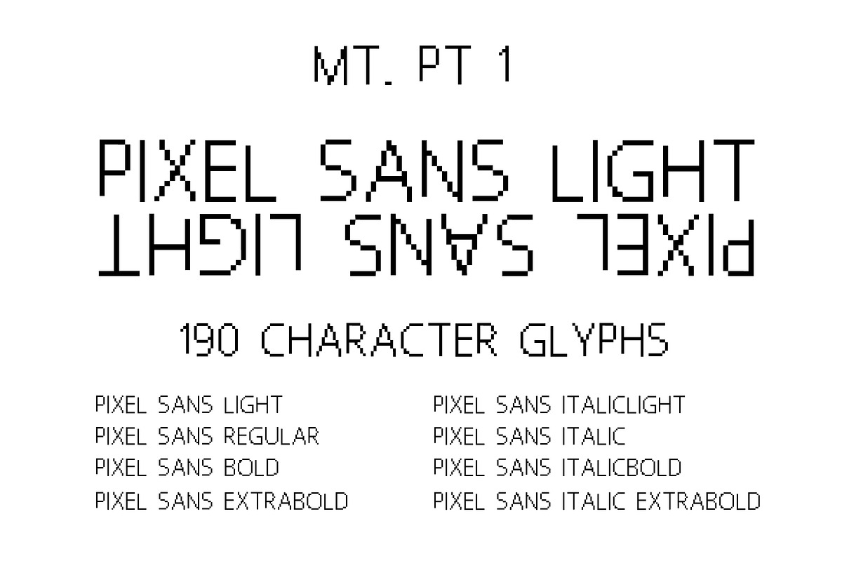 Pixel Sans Font Family MT, 1,3, a Sans Serif Font by cromatixclassroom (Photo 6 of 8)