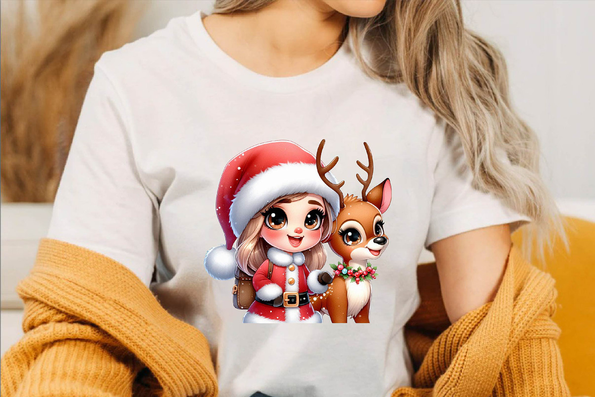 Baby Deer Christmas Sublimation Clip, an Illustration by SVGArt (Photo 4 of 8)