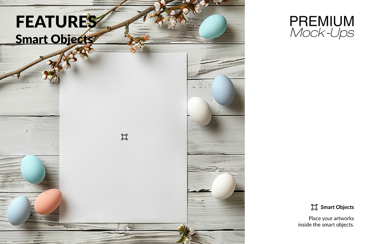Easter Greetings Cards PNG & PSD, a Household Mockup by mock-ups (Photo 5 of 10)