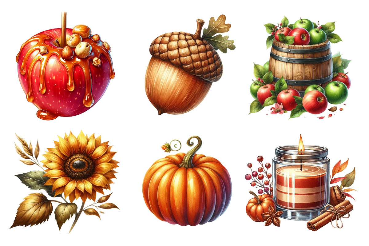 Fall Thanksgiving Clipart, an Illustration by SinaCreation (Photo 3 of 4)