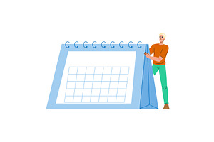 Smiling man holding a large blank, a Person Illustration by pikepicture