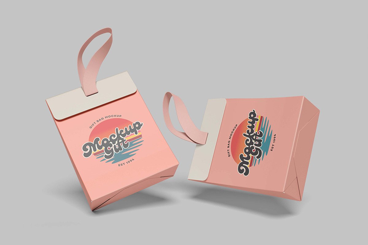 Gift Bag Mockup, a Packaging Mockup by seramoe (Photo 4 of 5)