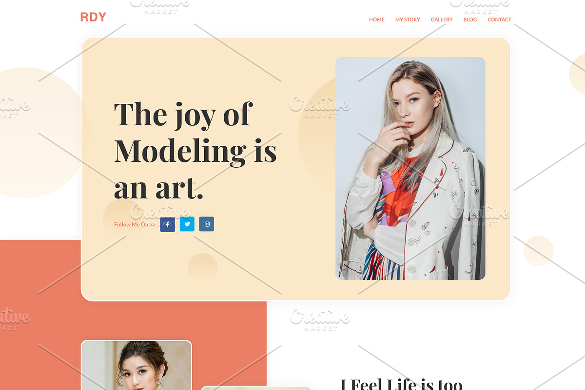 Personal Portfolio(For Model), a Landing Page Template by Sujun Baidyaa (Photo 2 of 2)