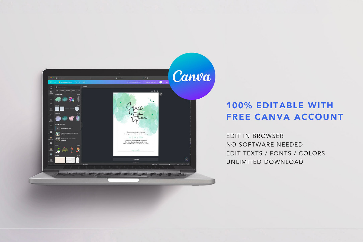 Artistic Invitation Canva Template, an Invitation Template by microstd (Photo 6 of 6)