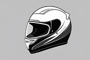 Motorcycle Helmet Vector Clipart Set, an Illustration by Gfx_Store (Thumbnail 3 of 7)