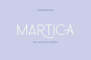 Martica - Thin Sans Serif Font, a Sans Serif Font by Pikgura (Thumbnail 1 of 8)