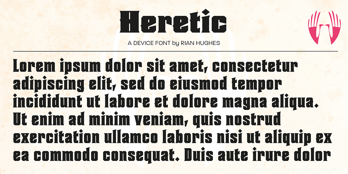 Heretic, a Serif Font by Device (Photo 4 of 5)