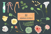 Wedding Graphics Morning Flowers Kit, a Decorative Illustration by Lisa's Balcony (Thumbnail 3 of 13)