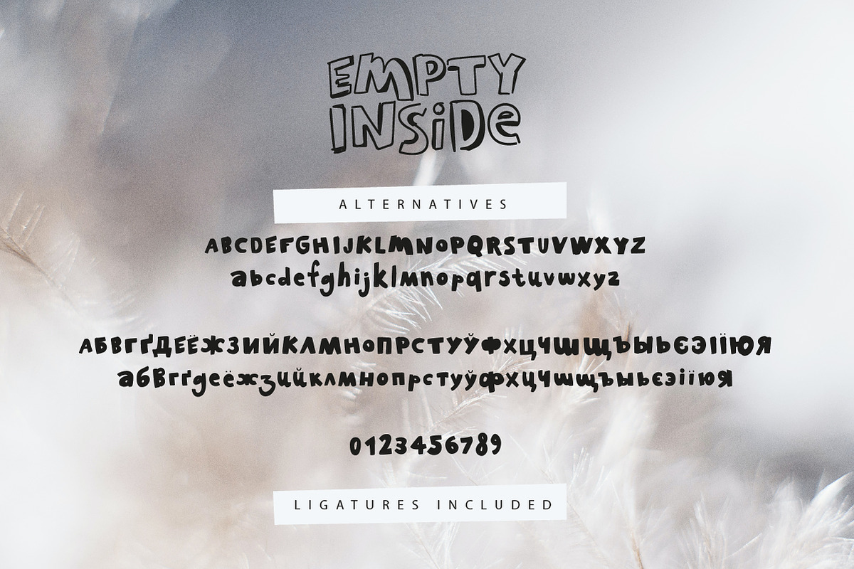 Empty Inside, a Handwritten Font by chekart (Photo 9 of 9)