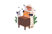Happy, cute children farmers set, a Person Illustration by PaperTrident (Thumbnail 8 of 9)
