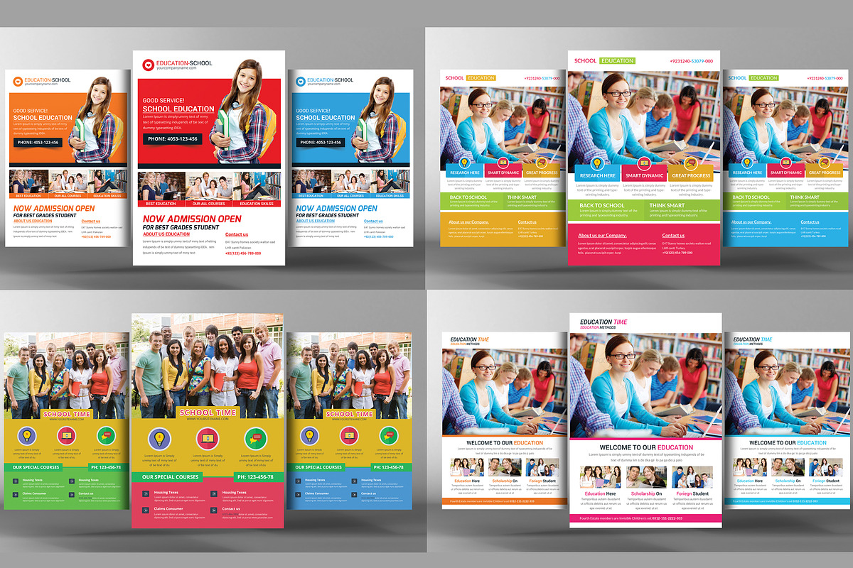 30 Education Flyers Bundle, a Flyer Template by graphicforest