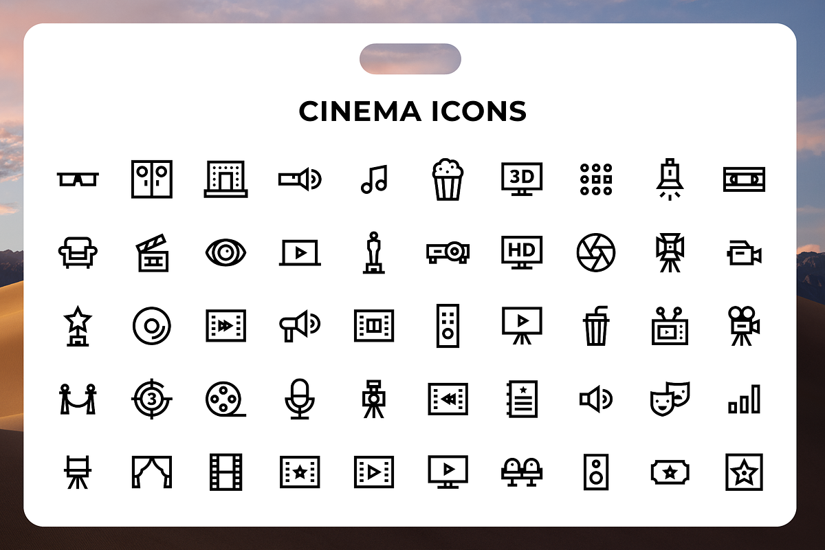 Cinema Icons, a Duotone Icon by Wencory