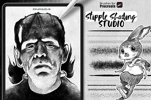 Procreate - Stipple Shading Studio, a Brush Add-On by DiBrush Studio