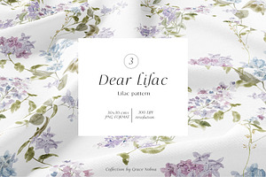 Floral Lilac Watercolor Collection