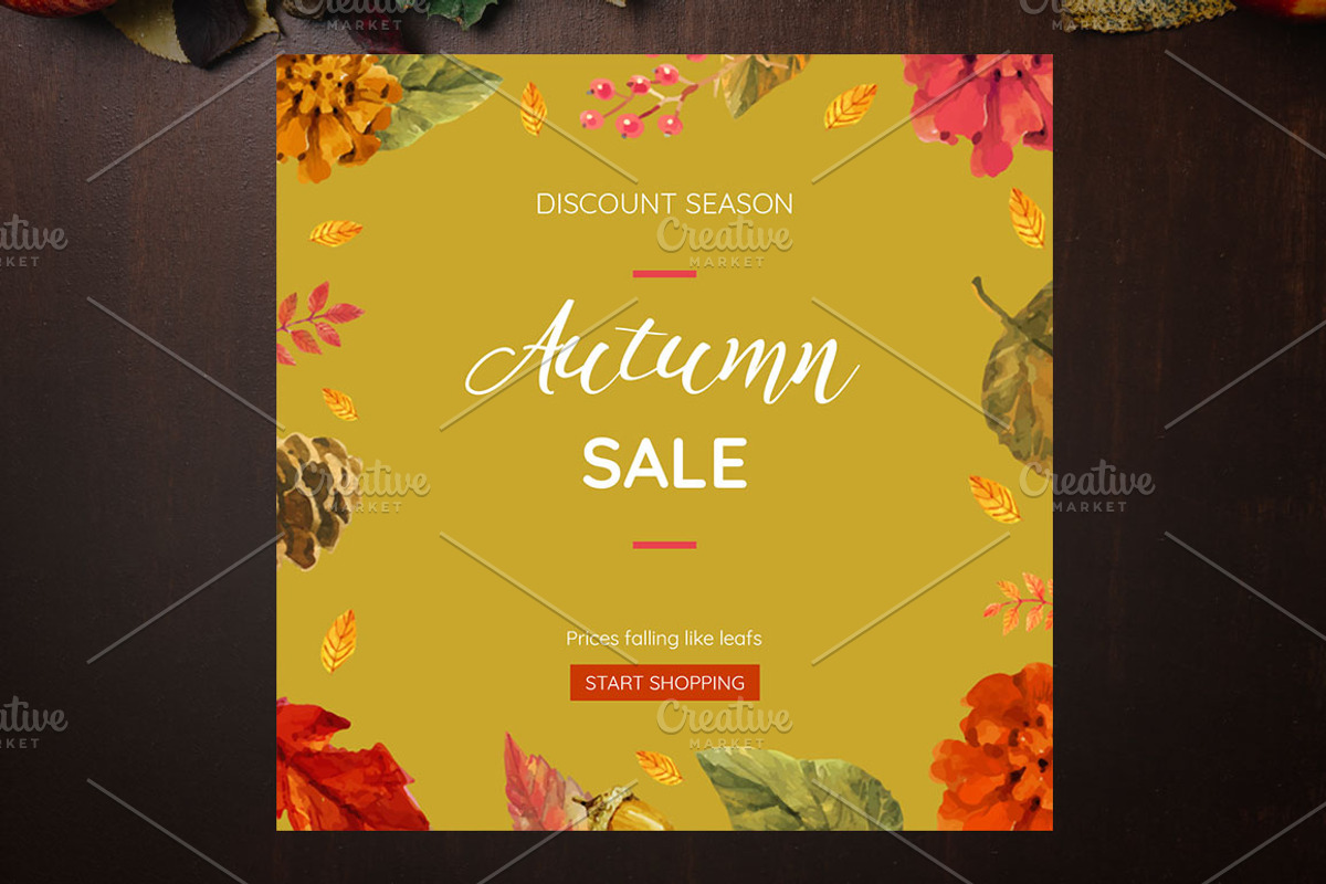 Autumn Sale Banners Pack, a Templates & Theme by Khryna Designs (Photo 2 of 4)