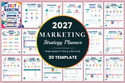 2027 Marketing Strategy Planner., a Stationery Template by Shumaya (Thumbnail 1 of 5)