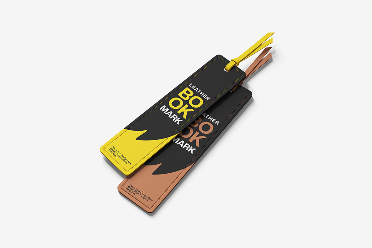 Leather Bookmark Mockup, a Books & Magazine Mockup by Indah (Photo 2 of 6)