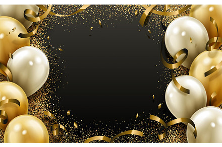 party balloon background, an Invitation Template by TotallypicRF