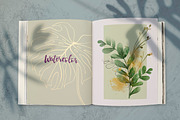 Watercolor & Gold Tropical Leaves, an Object Illustration by Papatongartist (Thumbnail 7 of 10)