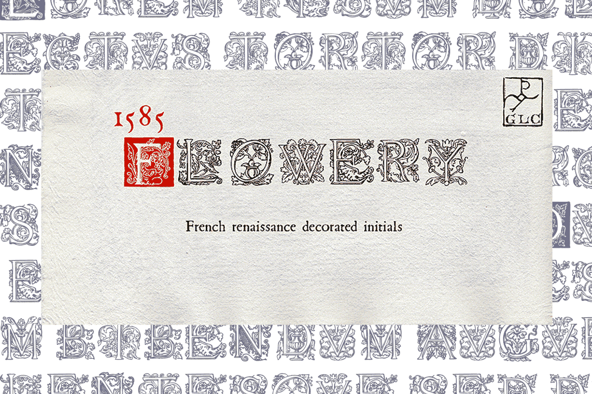 1585 Flowery initials